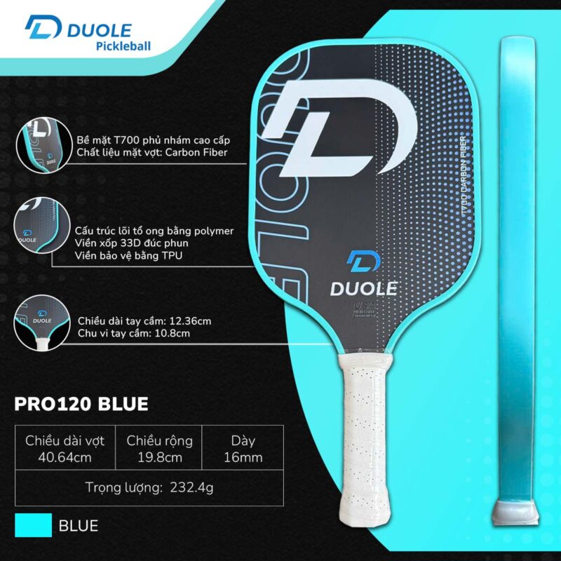 Vợt Pickleball DL PRO120 Xanh dương